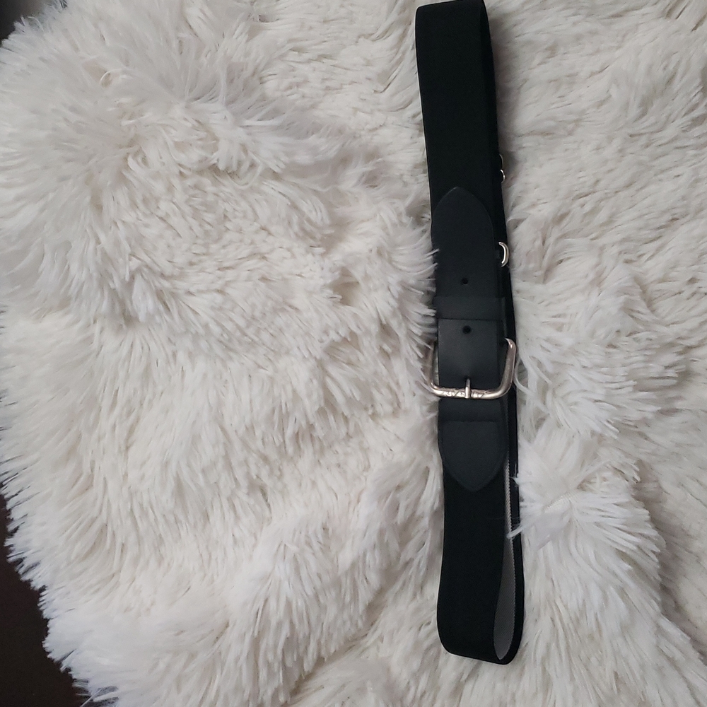 Black baseball adjustable belt
